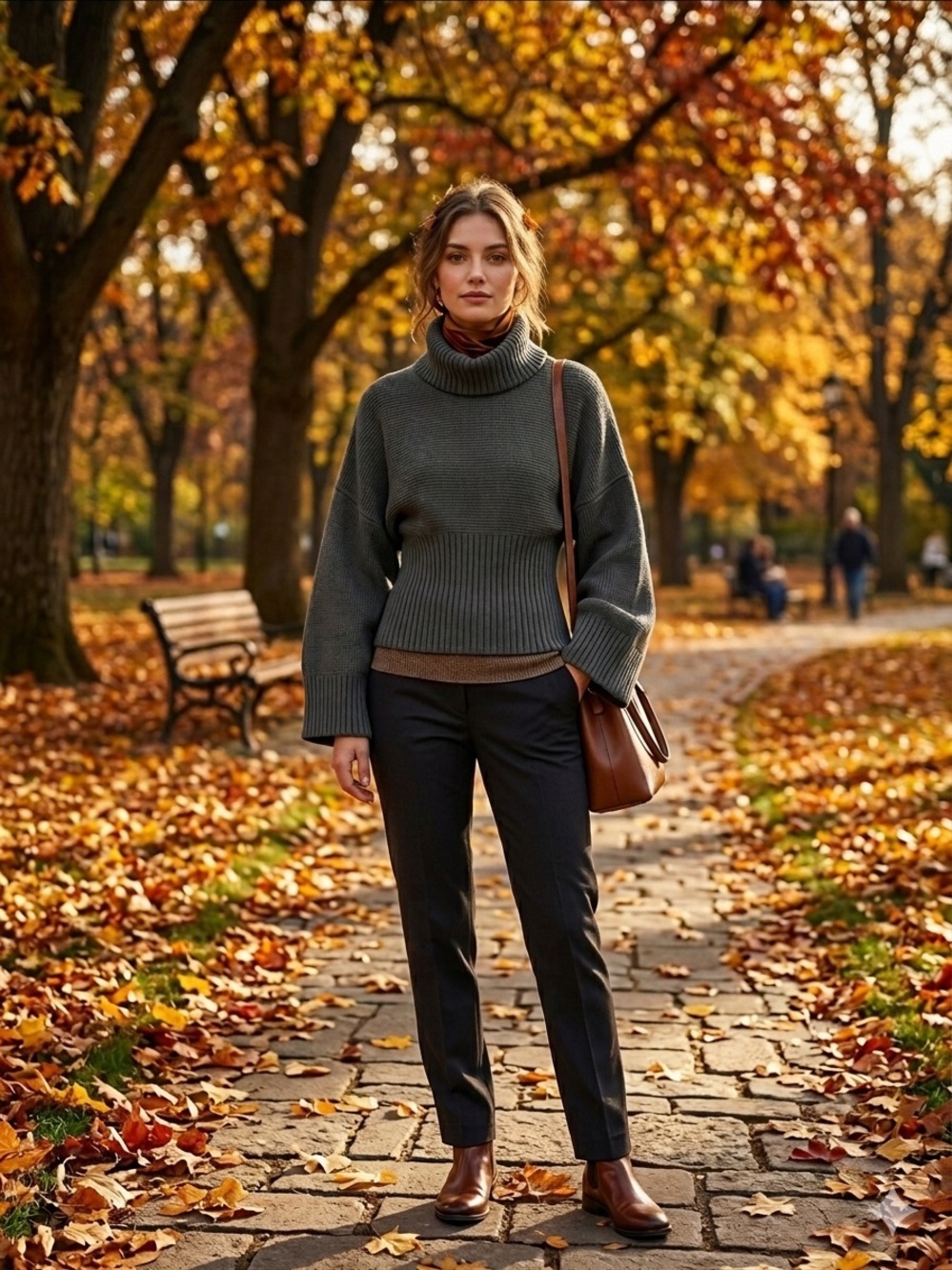 NWT Turtleneck Ribbed knit Dolman Hem Sweater - Olive Green Small oversized